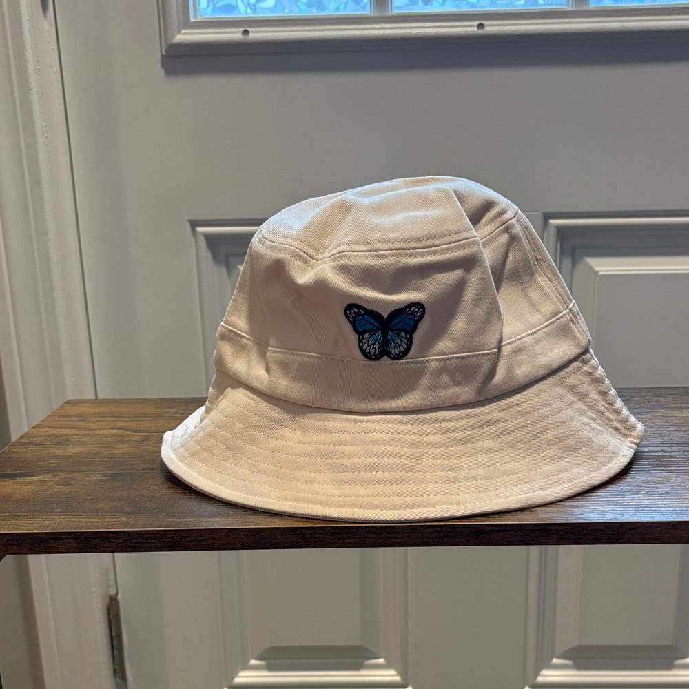 Butterfly Embroidered Bucket Hat